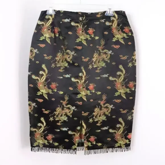 Karen Kane InStyle Women’s 10 Y2K Dragon Brocade Beaded Pencil Skirt - Picture 4 of 9